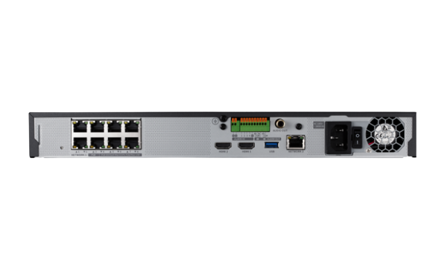 8CH 12MP 100Mbps 2 Bay PoE NVR