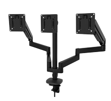Support de bureau à écran triple Flex Trio Full Motion Vesa 100 x 100