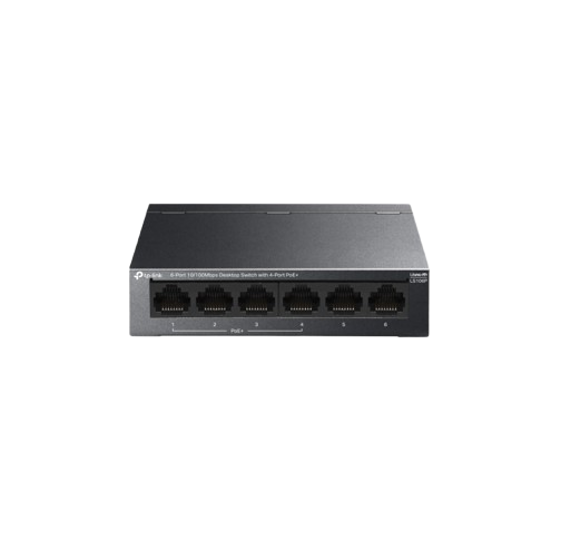 6-Port 10/100Mbps Desktop Switch with 4-Port PoE+