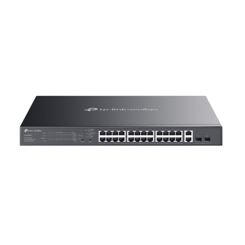 Switch Omada 28 ports Gigabit facile à gérer avec 24 ports PoE+