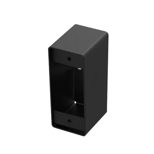Boitier applique étroit noir pour gamme bouton poussoir