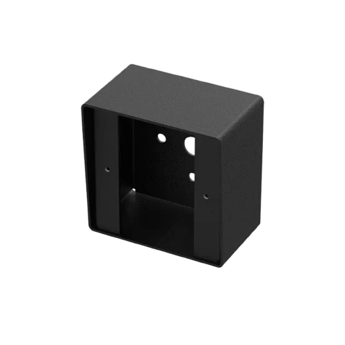 Boitier applique carré noir pour gamme bouton poussoir