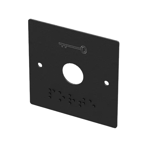 Plaque INOX large noire - marquage braille