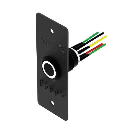 Bouton poussoir noir INOX 19 mm vert/blanc NO+NC + PBP19_4-N