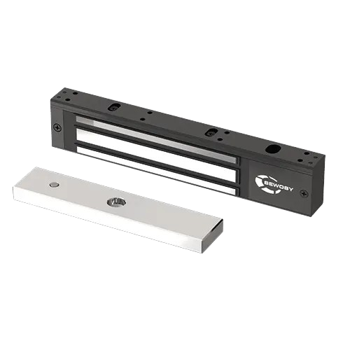 Ventouse applique noire - 300 daN - 12-24V DC - contact