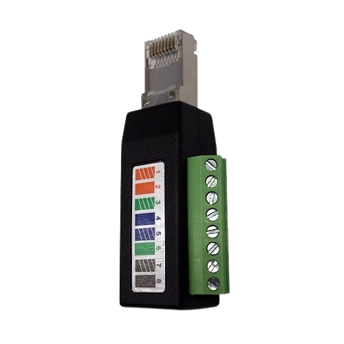 Convertisseur RJ45 vers bornier 8 vis pour MPA2