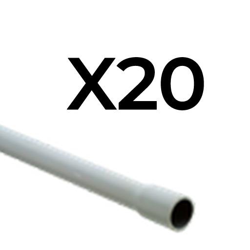SAC DE 20 TUBES IRO PVC 3M DIAMETRE 25