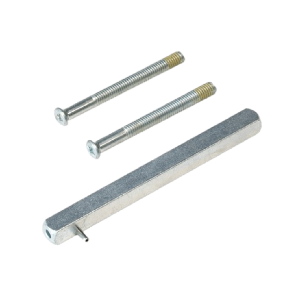 Poignée Fortis - Axe avec jeu de vis, 8 mm, 93-101 mm