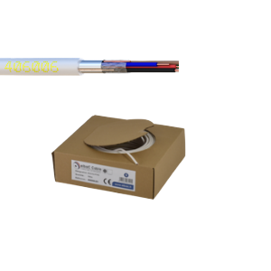 CABLE ALARME RIGIDE 3 PAIRES PURE CUIVRE 100M BLANC  (CR6B)