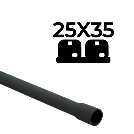 PALLETTE DE 25 SAC DE 35 TUBES IRO PVC 3M NOIR DIAMETRE 16