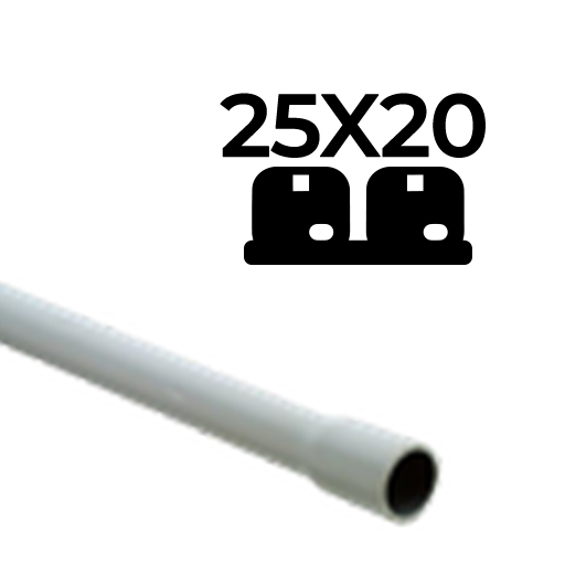 PALLETTE DE 25 SAC DE 20 TUBES IRO PVC 3M DIAMETRE 25