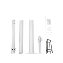 POTEAU BASCULABLE DE 3 MÈTRES POUR L'INSTALLATION DE CAMÉRAS BLANC
