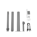 POTEAU BASCULABLE DE 3 MÈTRES POUR L'INSTALLATION DE CAMÉRAS  GRIS FONCÉ