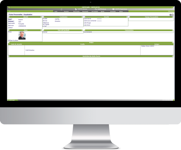 CASTEL ACCES - LOGICIEL CONTROLE ACCES