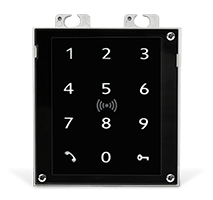 2N® IP Verso – Module Clavier capacitif & Lecteur RFID (125kHz, 13,56MHz, NFC), Compatible PICard