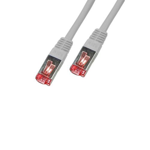 CORDON RESEAU CAT 6 SSTP GRIS 1M