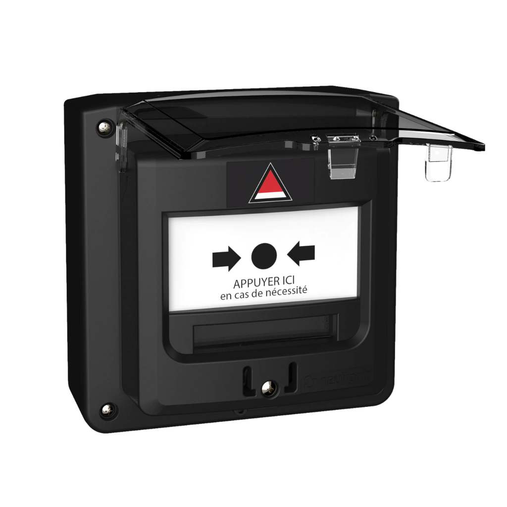 Boitier Menace (BM) noir étanche à piles Radio + Capot  (NEU-5713N1C-RF3)