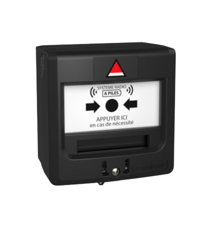 Boitier Menace (BM) noir à piles Radio + Capot  (NEU-5710N1C-RF3)