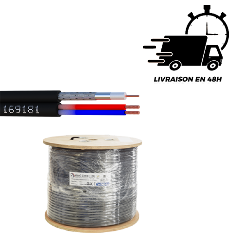 CABLE COAXIAL - 500M - BOBINE BOIS