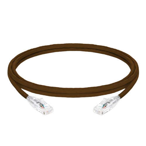 CORDON S/FTP CAT6 CCA 0.3M MARRON 