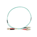 JARRETIÈRE OPTIQUE DUPLEX OM4 50/125µ AQUA LC/SC 2M