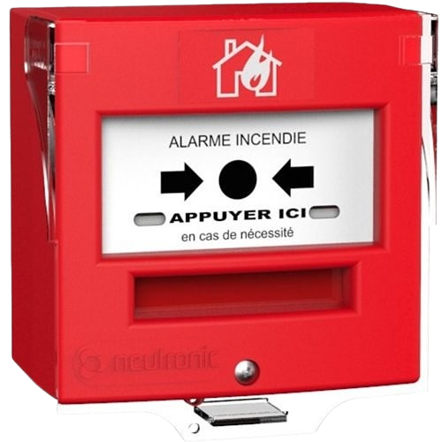 DM étanche 2 contacts en saillie + CAPOT ROUGE  (NEU-5714R1C)