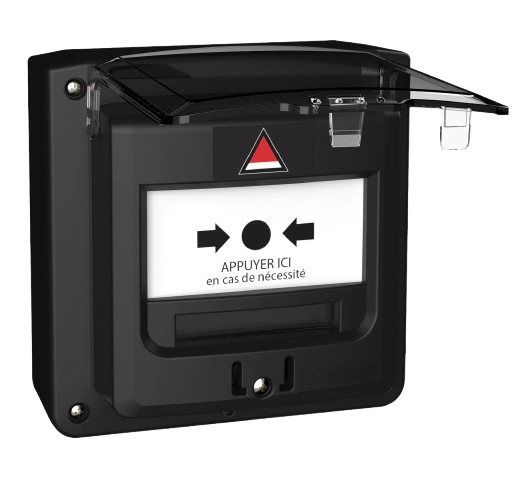 Boitier Menace (BM) noir 2 contacts étanche + Capot