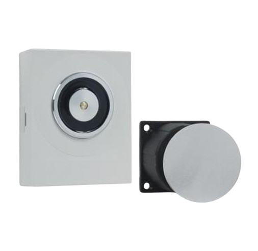 Ventouse à rupture de courant avec bouton poussoir et contre plaque 200 N / 0,6 W / 24 Vcc  (HO-VENTAR24)