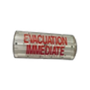 Affiche lumineuse et sonore double signalisation, IP 65, autocollants ENTREE INTERDITE et EVACUATION IMMEDIATE   (HO-ESS-AFF-2S)