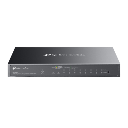 [ES210GMP] Switch 10 ports Gigabit Omada facile à gérer avec 8 ports PoE+
