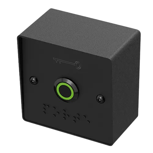 [PB19VB_BAPL-N] Bouton poussoir noir INOX 19 mm vert/blanc NO+NC + PBHI2-N + PBP19_B-N