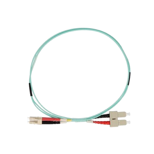 [TLJFOM3/1MSCV3] JARRETIÈRE OPTIQUE AQUA OM3 SC/LC DUPLEX LSZH 1 MÈTRE