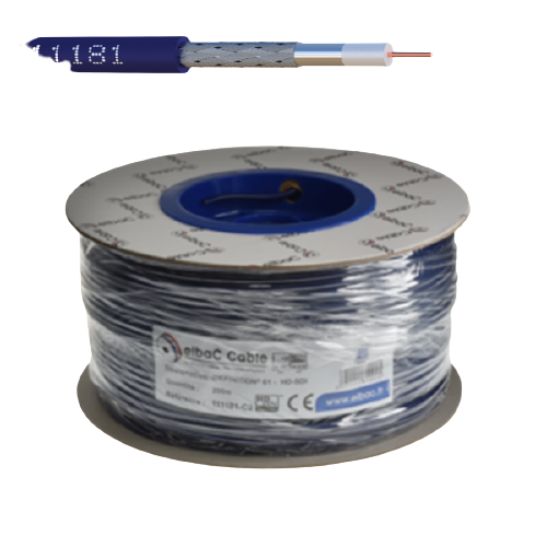 [111181-C2] Cable coaxial - 200m - Bobine carton