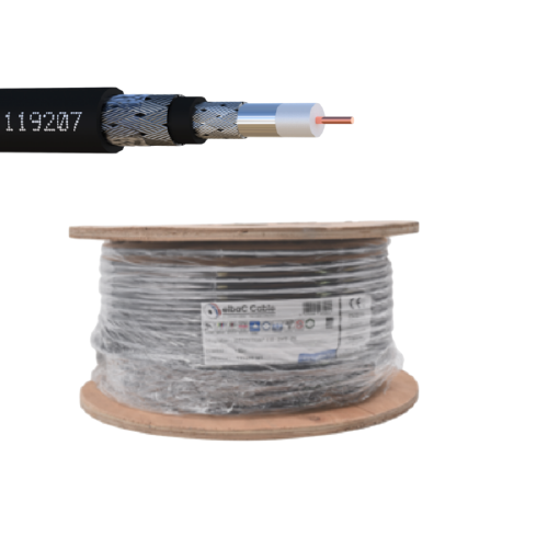 [119207-W1] CABLE COAXIAL - 100M - BOBINE BOIS