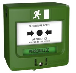 [5711V3C] DM 2 contacts en saillie ou encastrable VERT + CAPOT  (NEU-5711V3C)