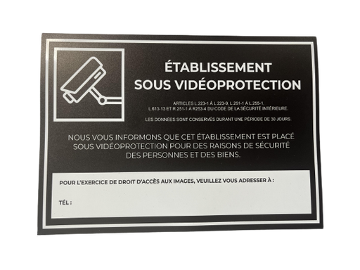 [-ESV5pcs] Signalisation video surveillance  5pcs 21x14.8cm