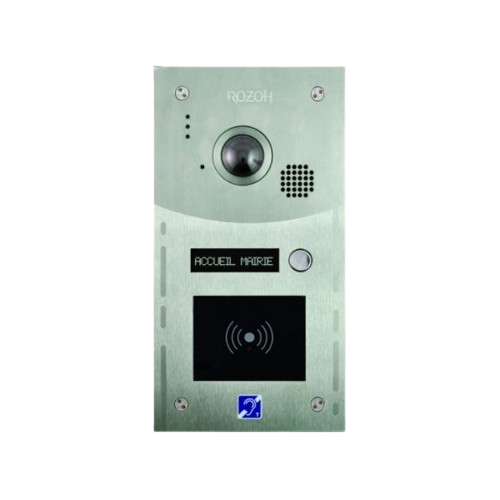 [	R204-0101] Interphone Vidéo 1 bouton avec lecteur de badges mains-libres 