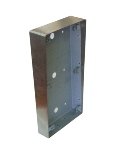 [R801-0013] Boîtier saillie pour interphone vidéo 4 boutons (R202-0004) - Finition inox