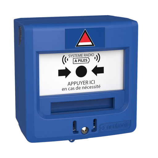 [5710C1C-RF3] Déclencheur Manuel (DM) bleu à piles Radio (pour 2ème son) + Capot  (NEU-5710C1C-RF3)